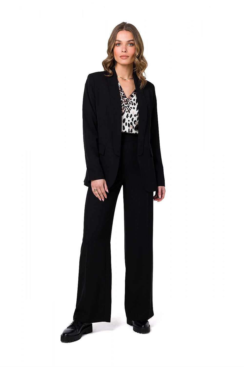 Jakke Stylove til dame fra MS StyleHaven, laget av polyester; Elastan, farge Blå, størrelse L, med long ermer, perfekt til dress
