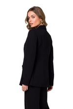 Jakke Stylove til dame fra MS StyleHaven, laget av polyester; Elastan, farge Blå, størrelse XL, med long ermer, perfekt til dress