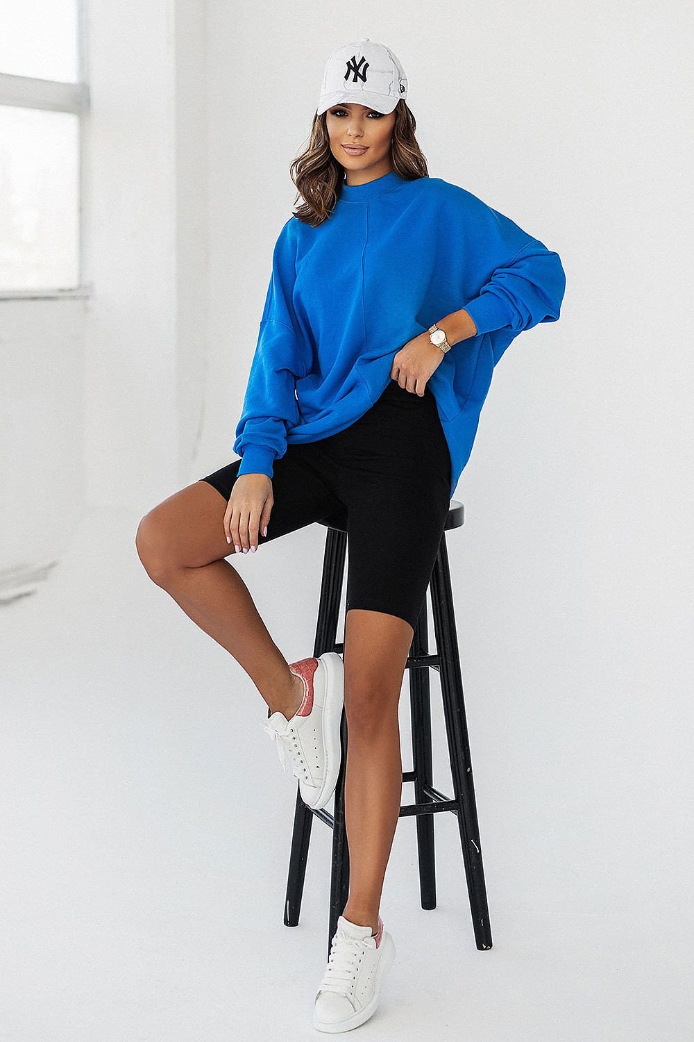 Sweatshirt IVON til dame fra MS StyleHaven, laget av Bomull; Elastan, farge beige 2, størrelse M/L, med sleeveless ermer, perfekt til casual; dress