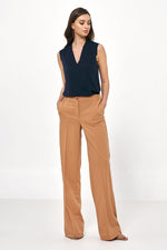 Bluse Nife til dame fra MS StyleHaven, laget av Viskose, farge Marineblå, størrelse 38, med 45720 ermer, perfekt til casual; dress