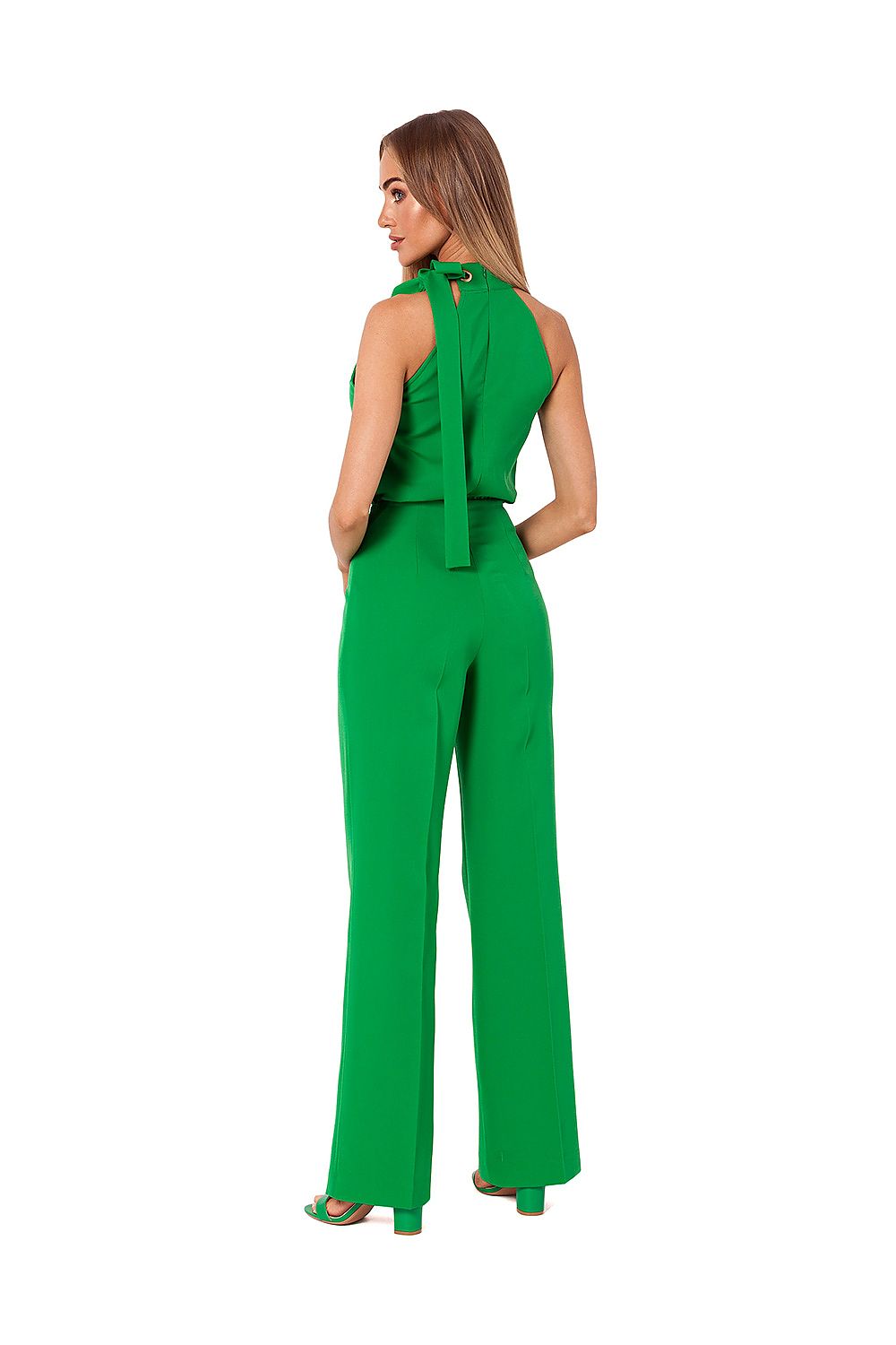 Jumpsuit - Moe til dame fra MS StyleHaven, laget av polyester, farge Grønn, størrelse M, med long ermer, perfekt til dress
