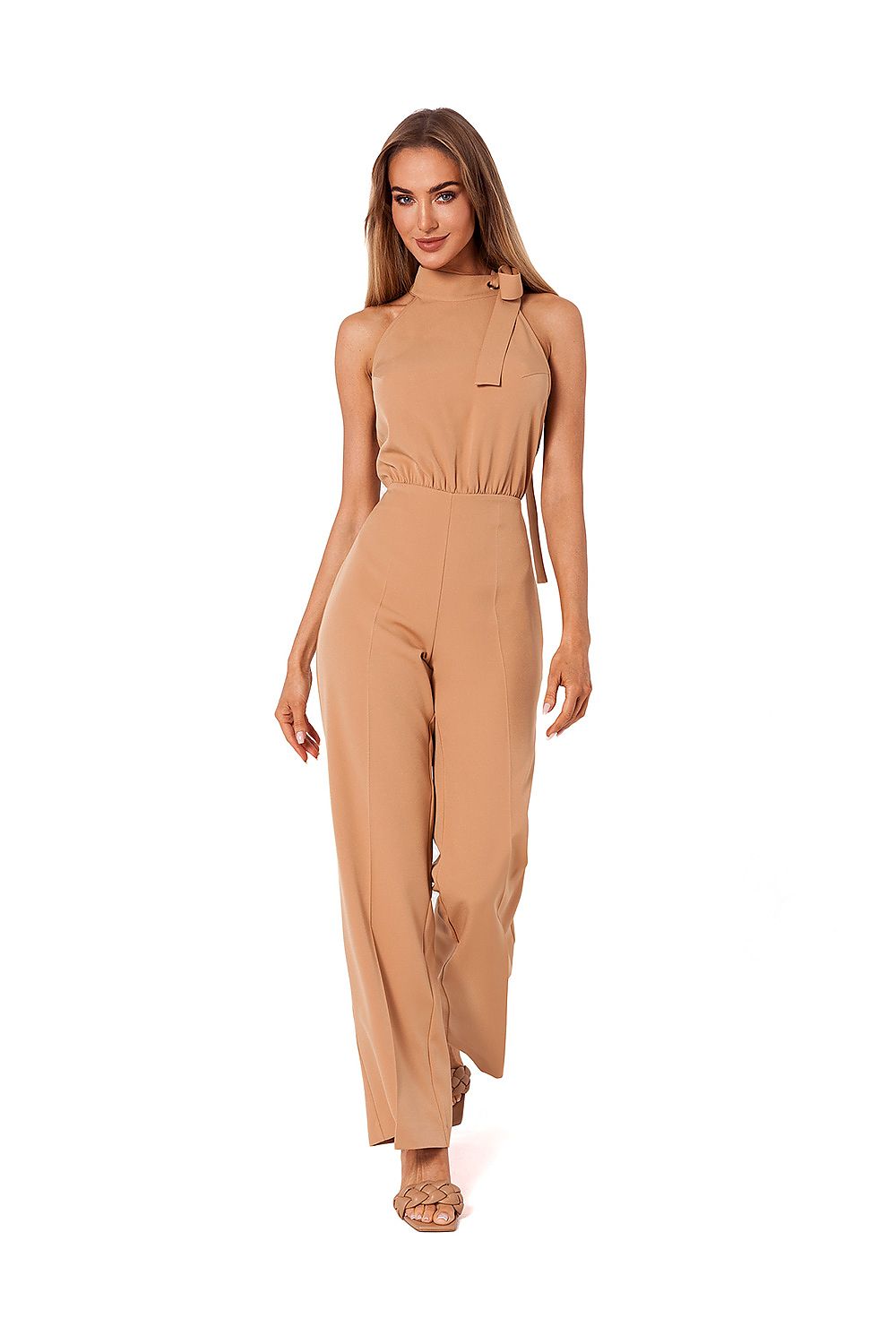 Jumpsuit - Moe til dame fra MS StyleHaven, laget av polyester, farge Grønn, størrelse L, med long ermer, perfekt til dress