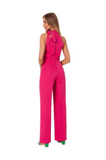 Jumpsuit - Moe til dame fra MS StyleHaven, laget av polyester, farge beige, størrelse s, med long ermer, perfekt til dress