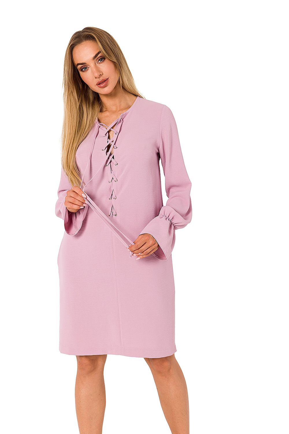 Dagkjole Moe til dame fra MS StyleHaven, laget av polyester, farge Svart, størrelse s, med long ermer, perfekt til dress