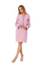 Dagkjole Moe til dame fra MS StyleHaven, laget av polyester, farge Svart, størrelse M, med long ermer, perfekt til dress