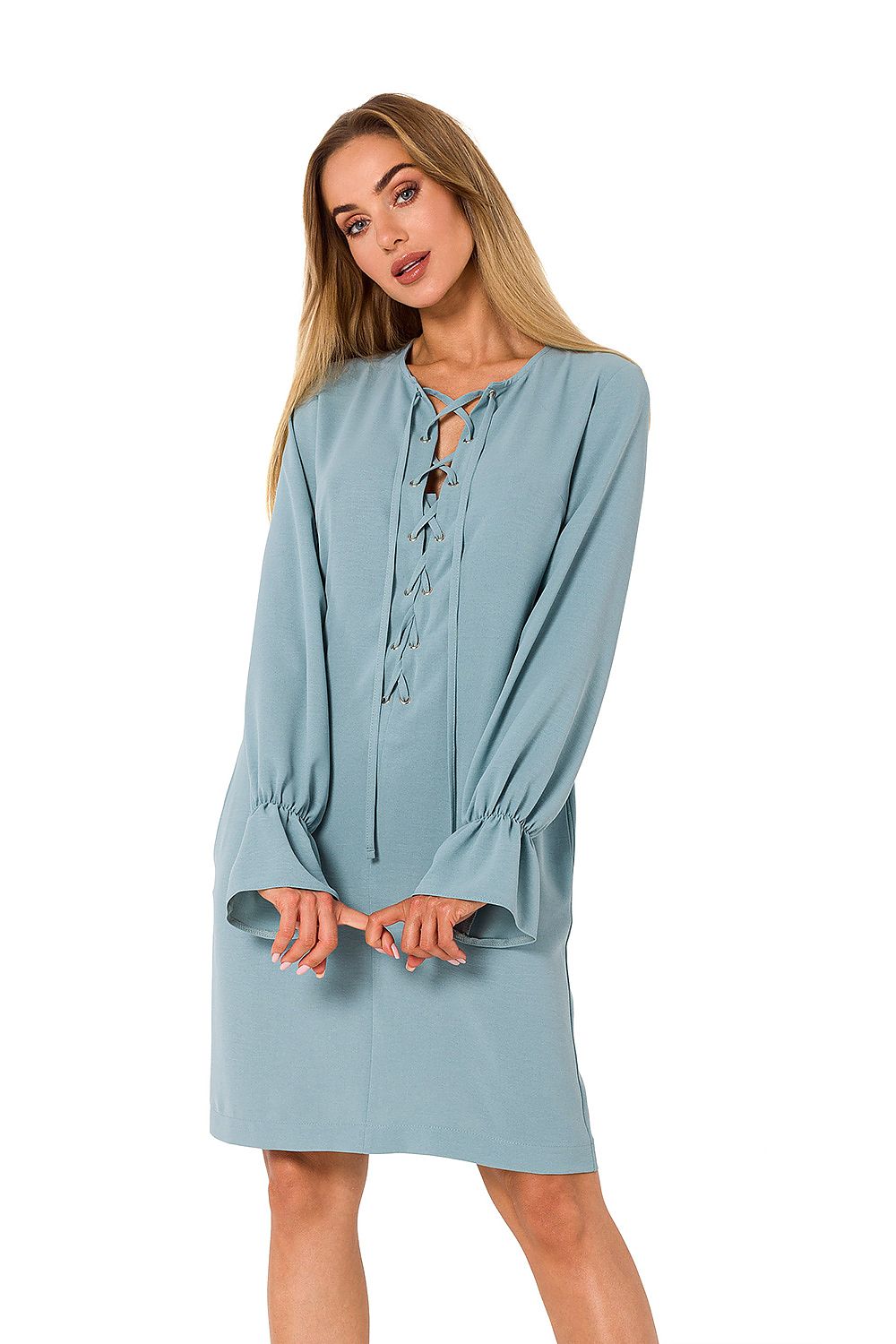 Dagkjole Moe til dame fra MS StyleHaven, laget av polyester, farge Svart, størrelse XL, med long ermer, perfekt til dress