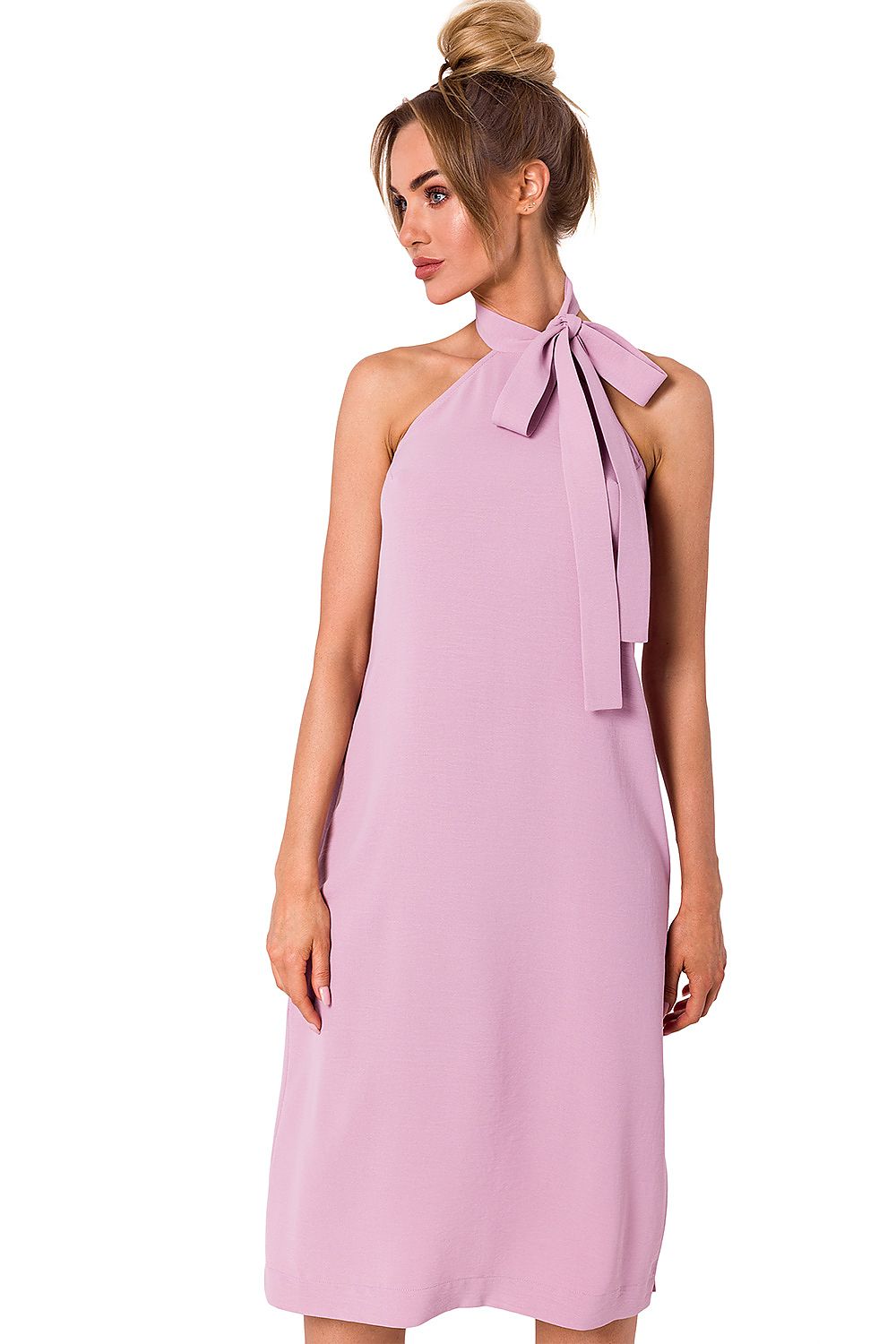 Dagkjole Moe til dame fra MS StyleHaven, laget av polyester, farge Brun, størrelse XXL, med sleeveless ermer, perfekt til dress