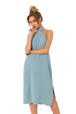 Dagkjole Moe til dame fra MS StyleHaven, laget av polyester, farge Svart, størrelse L, med sleeveless ermer, perfekt til dress
