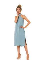 Dagkjole Moe til dame fra MS StyleHaven, laget av polyester, farge Svart, størrelse XL, med sleeveless ermer, perfekt til dress