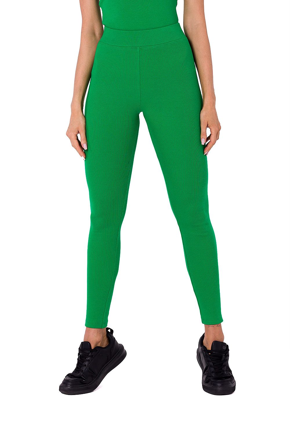 Leggings - Moe til dame fra MS StyleHaven, laget av Bomull, farge Grønn, størrelse s, med short ermer, bukselengde long, perfekt til dress