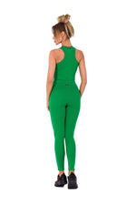 Leggings - Moe til dame fra MS StyleHaven, laget av Bomull, farge Grønn, størrelse L, med short ermer, perfekt til dress