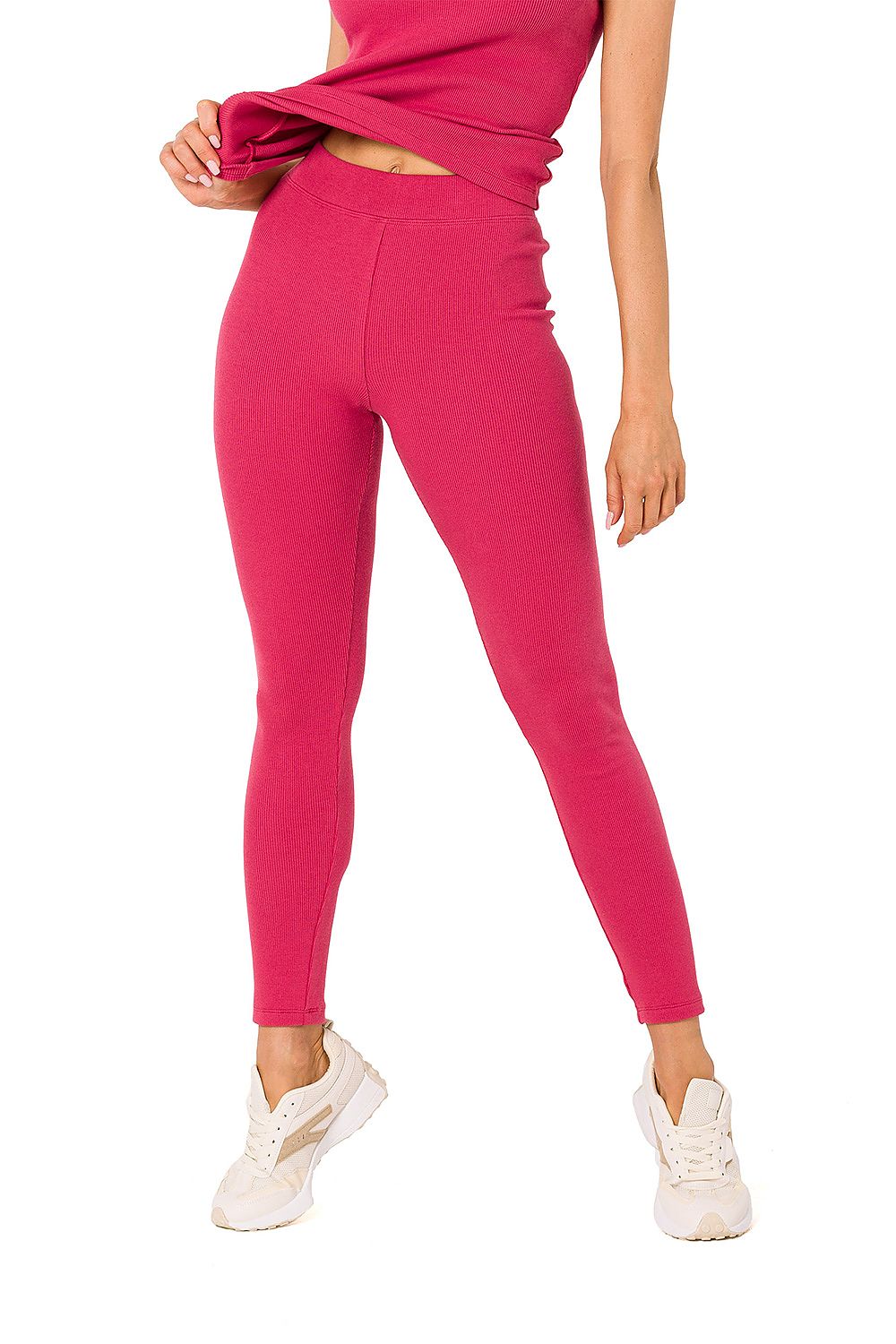 Leggings - Moe til dame fra MS StyleHaven, laget av Bomull, farge Grønn, størrelse XL, med short ermer, perfekt til dress