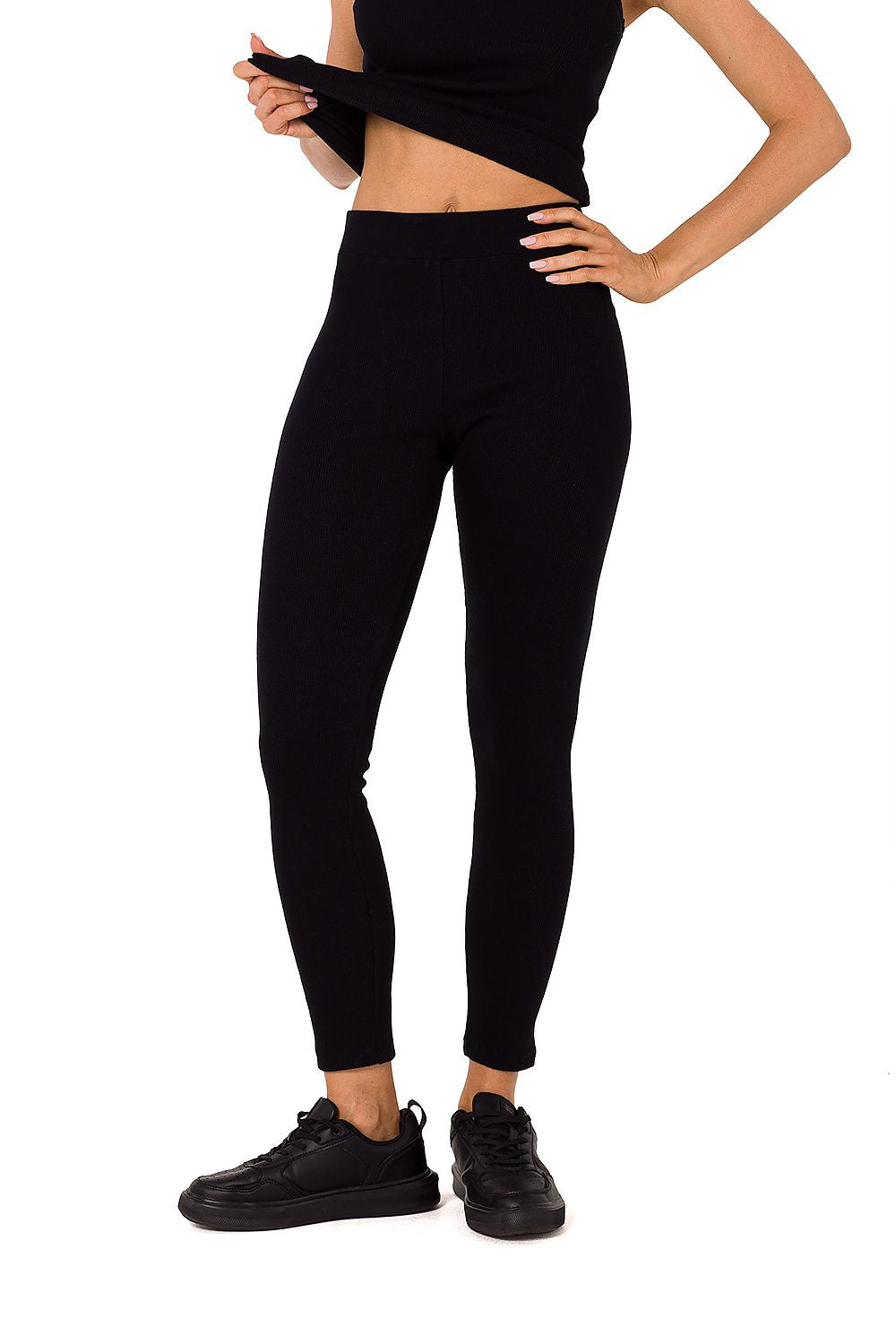 Leggings - Moe til dame fra MS StyleHaven, laget av Bomull, farge Rosa, størrelse M, med short ermer, perfekt til dress