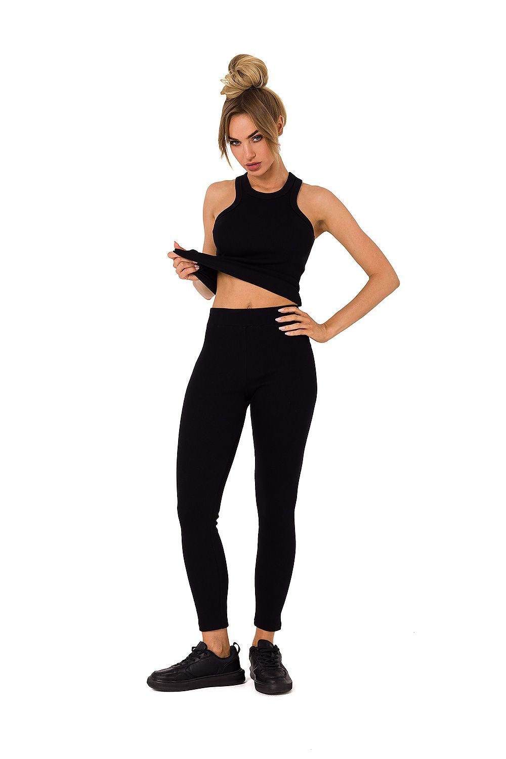 Leggings - Moe til dame fra MS StyleHaven, laget av Bomull, farge Rosa, størrelse L, med short ermer, perfekt til dress