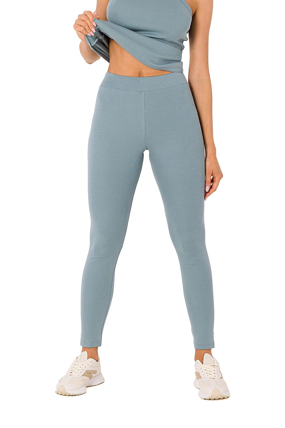 Leggings - Moe til dame fra MS StyleHaven, laget av Bomull, farge Svart, størrelse L, med short ermer, perfekt til dress