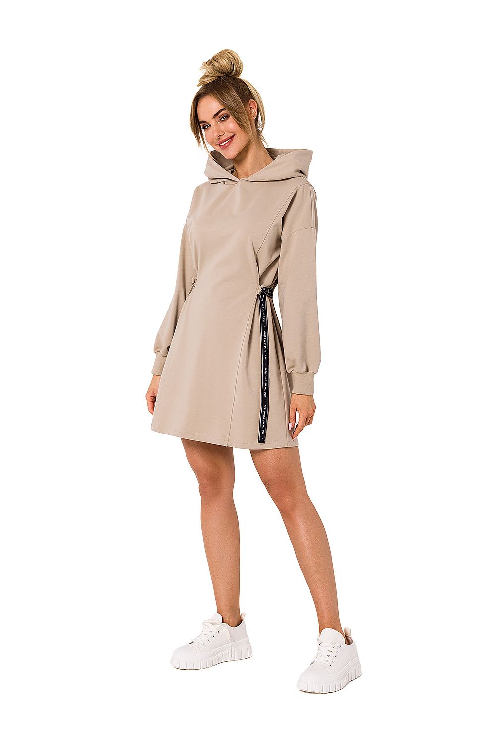 Dagkjole Moe til dame fra MS StyleHaven, laget av Bomull; Elastan-1, farge Rosa, størrelse XL, med long ermer, perfekt til dress