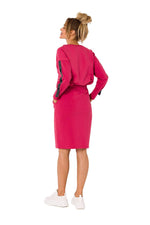 Praktisk Skjørt - Moe til dame fra MS StyleHaven, laget av Bomull; Elastan-1, farge Rosa, størrelse s, med long ermer, perfekt til dress