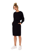 Praktisk Skjørt - Moe til dame fra MS StyleHaven, laget av Bomull; Elastan-1, farge Rosa, størrelse L, med long ermer, perfekt til dress