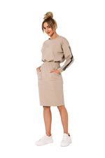 Praktisk Skjørt - Moe til dame fra MS StyleHaven, laget av Bomull; Elastan-1, farge Svart, størrelse s, med long ermer, perfekt til dress