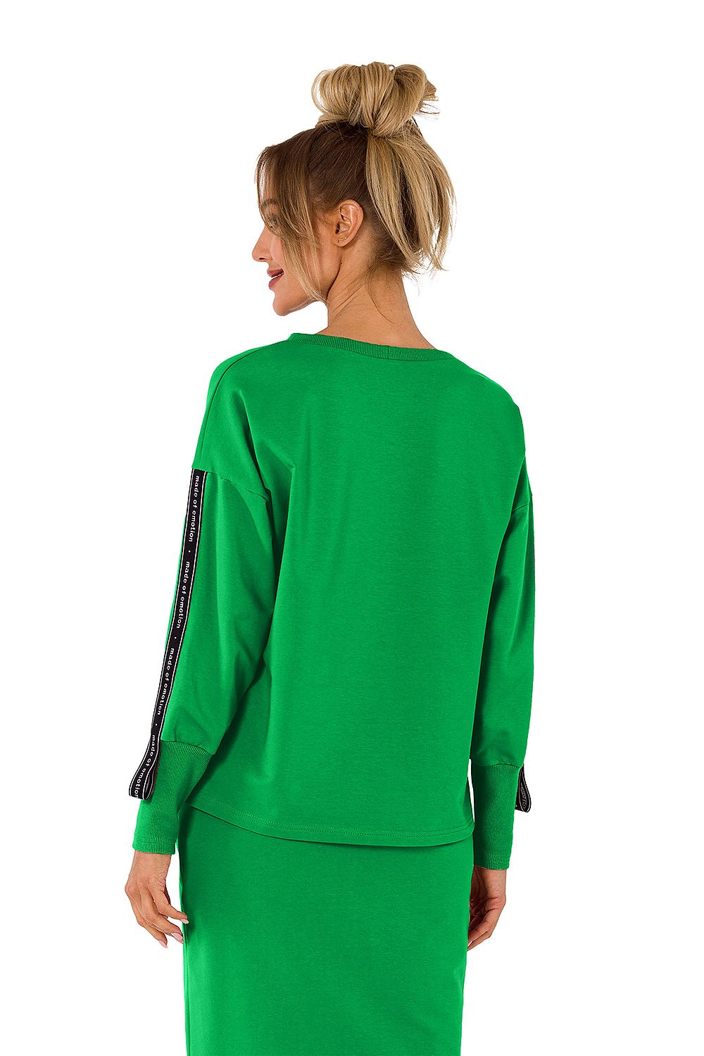 Genser Moe til dame fra MS StyleHaven, laget av Bomull, farge Grønn, størrelse L, med short ermer, perfekt til dress