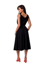 High-waisted Flared Midi-skjørt - BeWear til dame fra MS StyleHaven, laget av polyester, farge Grønn, størrelse s, med short ermer, perfekt til dress