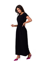 Dagskjole BeWear til dame fra MS StyleHaven, laget av Bomull; Elastan-1, farge Gul, størrelse s, med short ermer, perfekt til dress