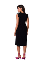 Ermeløs Dagskjole BeWear til dame fra MS StyleHaven, laget av Bomull; Elastan-1, farge Gul, størrelse s, med sleeveless ermer, perfekt til dress
