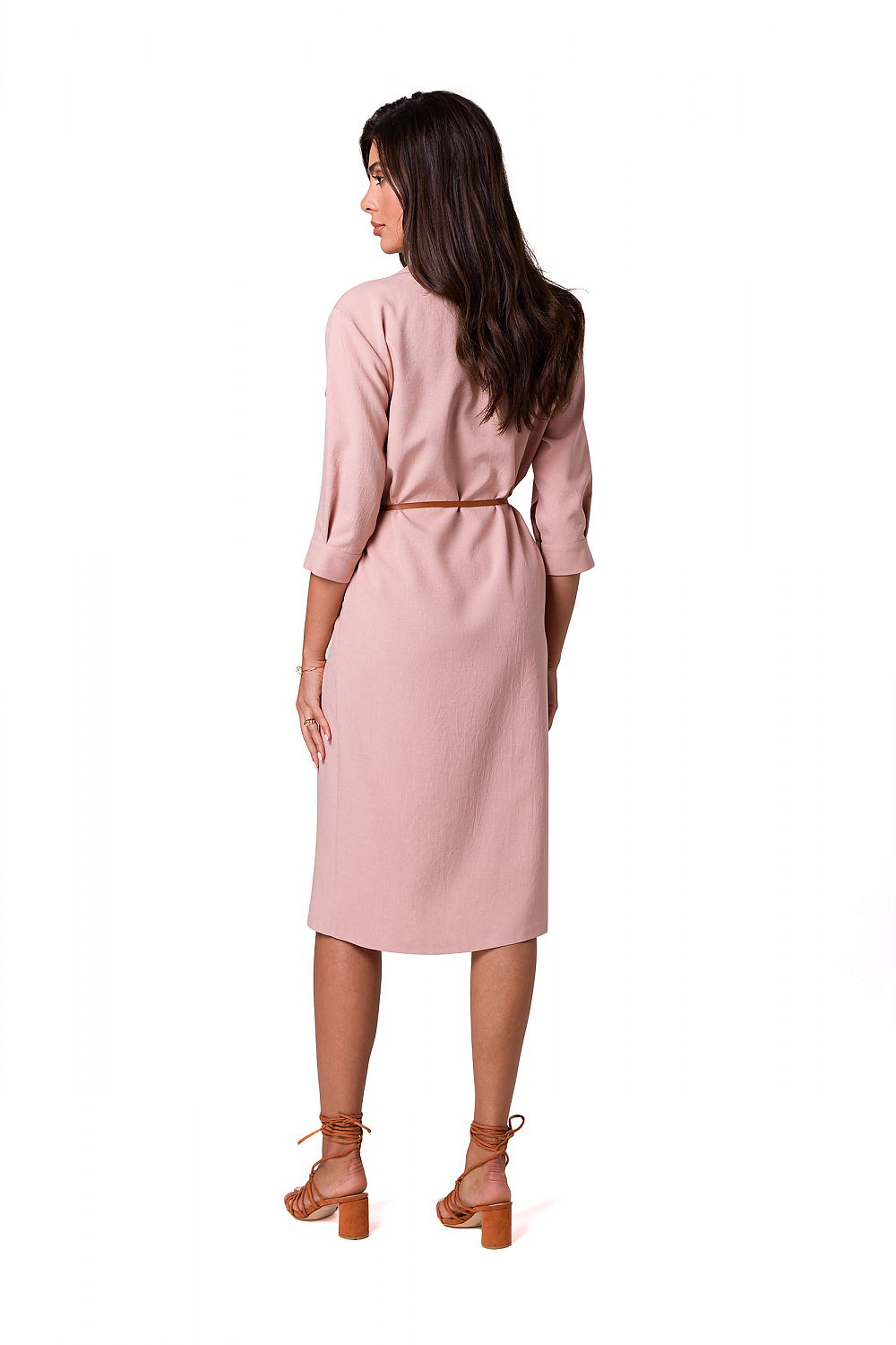 Dagskjole BeWear til dame fra MS StyleHaven, laget av polyester, farge Rosa, størrelse M, med 45720 ermer, perfekt til dress