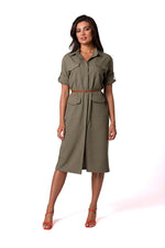 Dagskjole BeWear til dame fra MS StyleHaven, laget av polyester, farge Rosa, størrelse L, med 45720 ermer, perfekt til dress