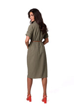 Dagskjole BeWear til dame fra MS StyleHaven, laget av polyester, farge Rosa, størrelse XL, med 45720 ermer, perfekt til dress