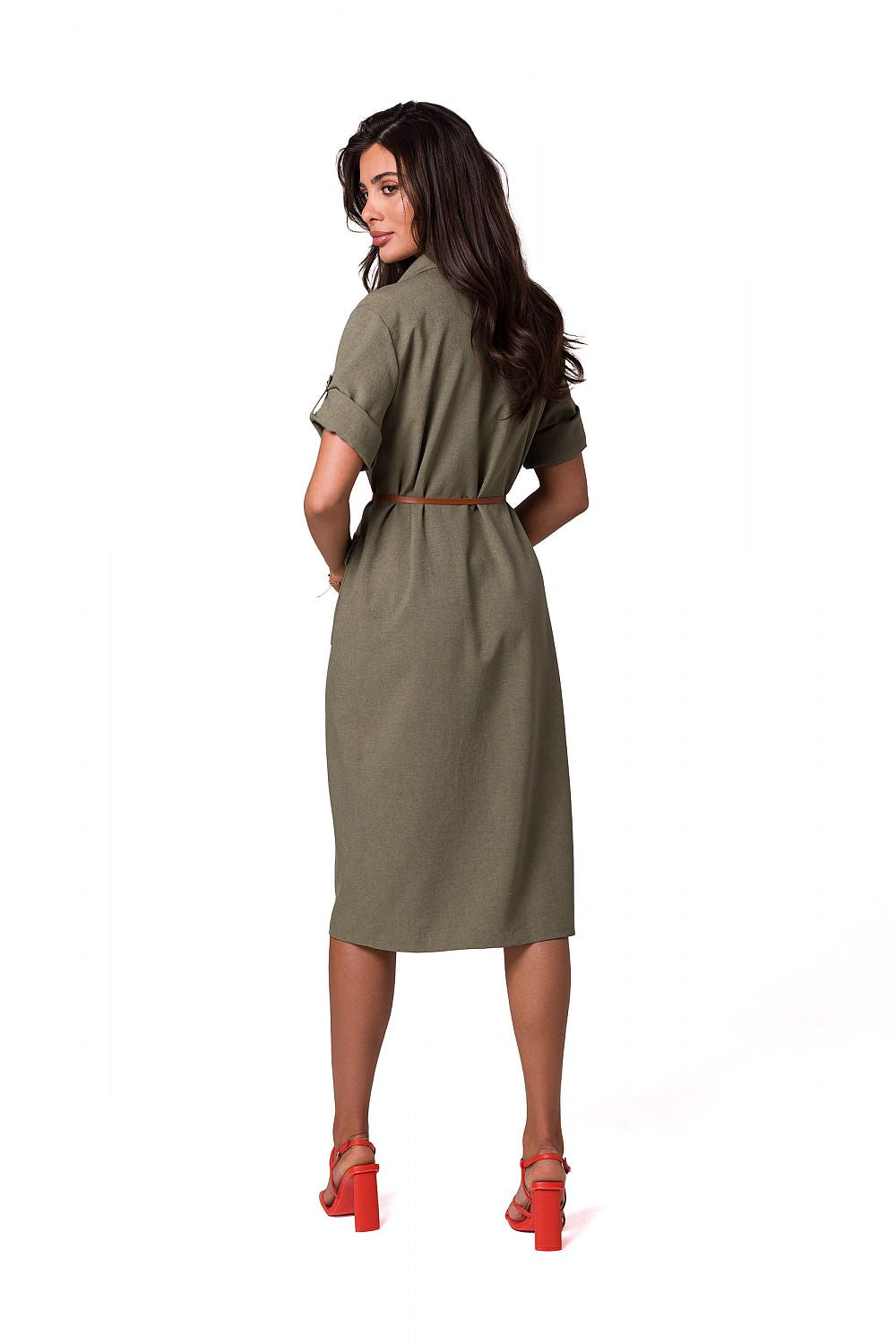 Dagskjole BeWear til dame fra MS StyleHaven, laget av polyester, farge Rosa, størrelse XL, med 45720 ermer, perfekt til dress