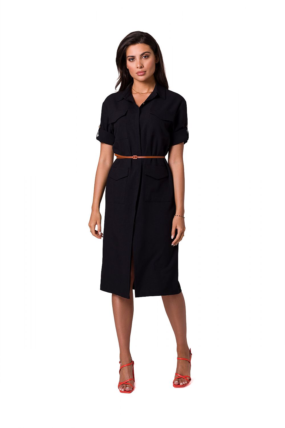 Dagskjole BeWear til dame fra MS StyleHaven, laget av polyester, farge Rosa, størrelse XXL, med 45720 ermer, perfekt til dress