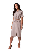 Dagskjole BeWear til dame fra MS StyleHaven, laget av polyester, farge Grønn, størrelse M, med 45720 ermer, perfekt til dress