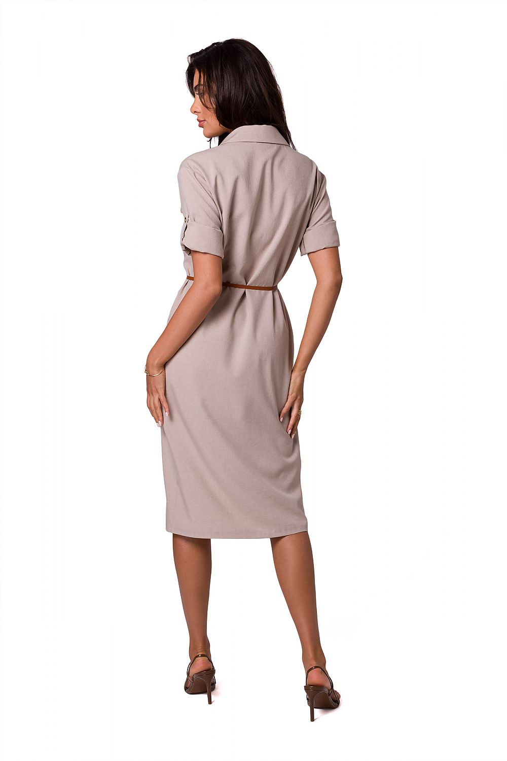 Dagskjole BeWear til dame fra MS StyleHaven, laget av polyester, farge Grønn, størrelse L, med 45720 ermer, perfekt til dress