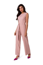 Ermeløs Jumpsuit - BeWear til dame fra MS StyleHaven, laget av polyester, farge Rosa, størrelse s, med sleeveless ermer, perfekt til dress