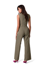 Ermeløs Jumpsuit - BeWear til dame fra MS StyleHaven, laget av polyester, farge Rosa, størrelse XL, med sleeveless ermer, perfekt til dress