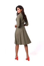 Dagskjole BeWear til dame fra MS StyleHaven, laget av polyester, farge Rosa, størrelse XL, med long ermer, perfekt til dress