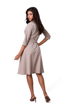 Dagskjole BeWear til dame fra MS StyleHaven, laget av polyester, farge Grønn, størrelse L, med long ermer, perfekt til dress