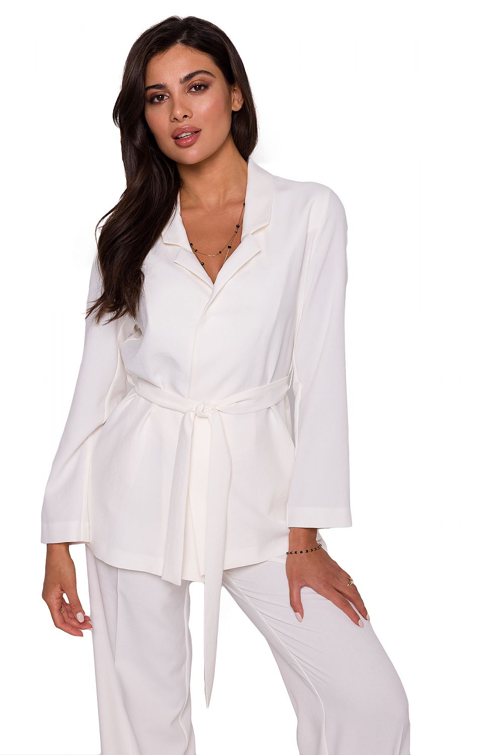 BeWear lett sommerjakke til dame fra MS StyleHaven, laget av polyester, farge beige, størrelse s, med long ermer, perfekt til dress