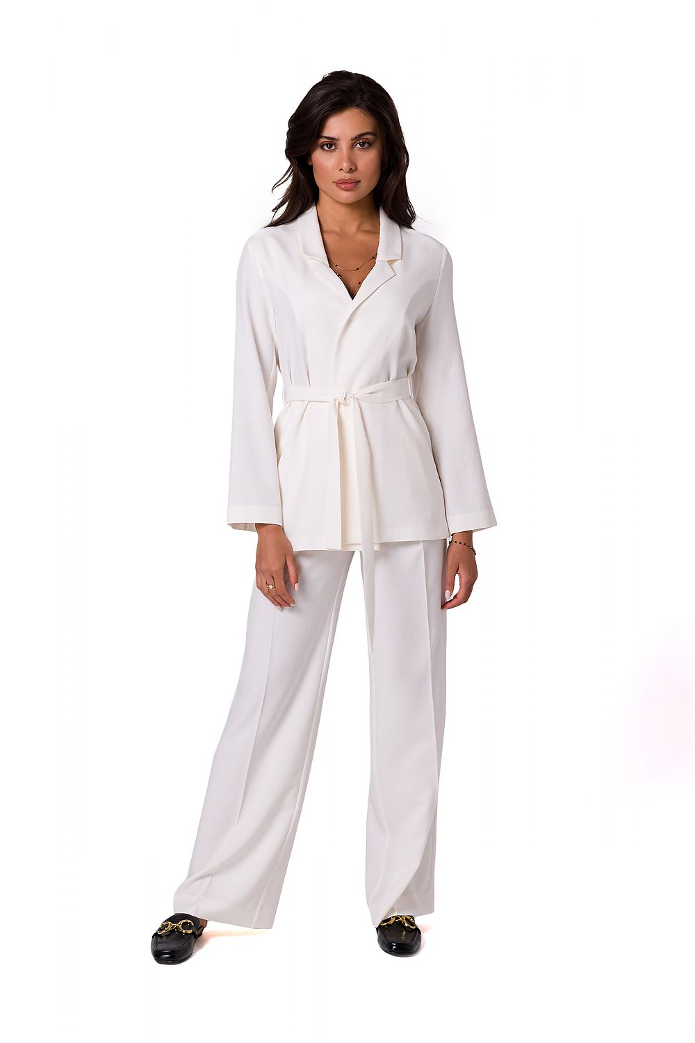 BeWear lett sommerjakke til dame fra MS StyleHaven, laget av polyester, farge beige, størrelse M, med long ermer, perfekt til dress