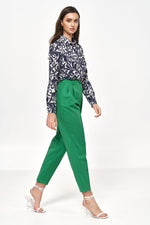 Damebukser Nife til dame fra MS StyleHaven, laget av polyester; Viskose, farge Grønn, størrelse 40, med long ermer, perfekt til casual; dress