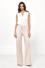 Bluse Nife til dame fra MS StyleHaven, laget av Viskose, farge beige, størrelse 38, med 45720 ermer, perfekt til casual; dress
