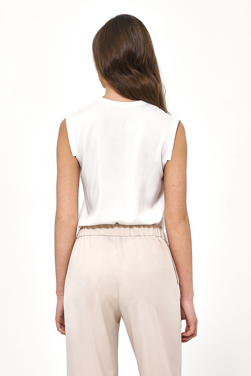 Bluse Nife til dame fra MS StyleHaven, laget av Viskose, farge beige, størrelse 40, med 45720 ermer, perfekt til casual; dress
