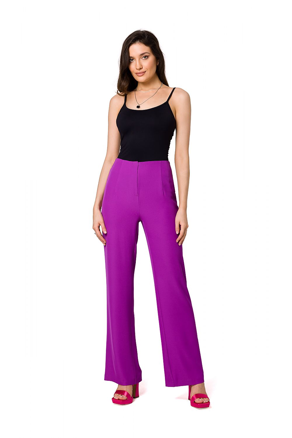 Power Elegance – Skreddersydde satengbukser - Makover til dame fra MS StyleHaven, laget av polyester, farge Grønn, størrelse L, med long ermer