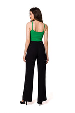 Power Elegance – Skreddersydde satengbukser - Makover til dame fra MS StyleHaven, laget av polyester, farge Fiolett, størrelse M, med long ermer