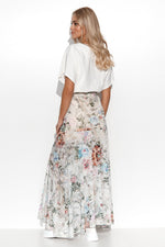 Bluse Makadamia til dame fra MS StyleHaven; laget av Bomull; farge beige; stÃƒÂ¸rrelse 44/46; med short ermer; perfekt til casual; dress