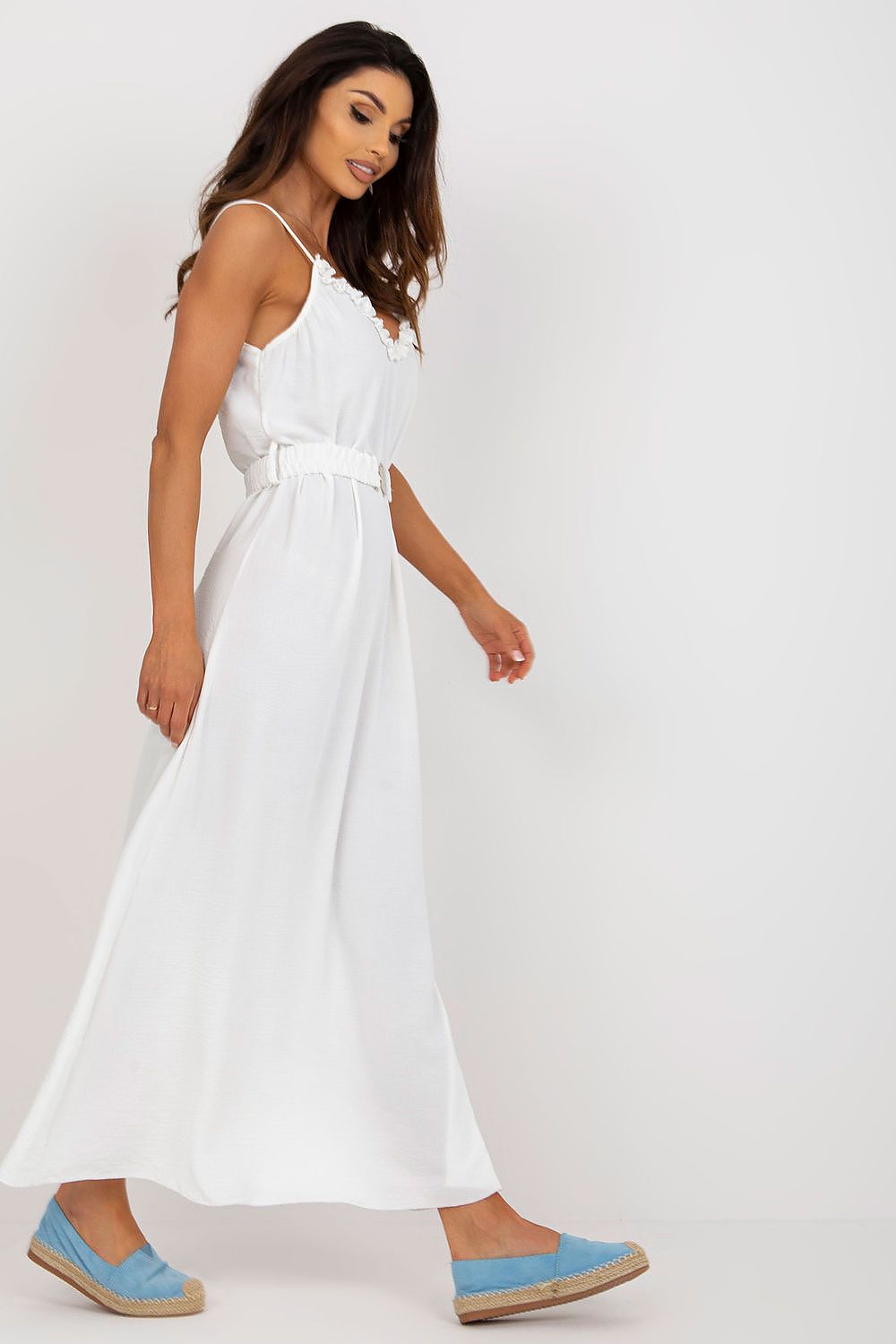 Dagkjole Och Bella til dame fra MS StyleHaven, laget av polyester, farge beige, størrelse L, med strapless ermer
