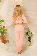 Santiago Bomull Bukser - Kalimo til dame fra MS StyleHaven, laget av Elastan; Bomull, farge Rosa, størrelse L, med long; 3-4 ermer, perfekt til casual; dress