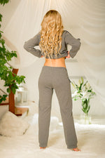 Antao Boho Pants fra Kalimo til dame fra MS StyleHaven, laget av Bomull; Elastan, farge Svart, størrelse XL, med long; 3-4 ermer, perfekt til casual; dress