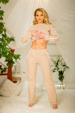 Antao Boho Pants fra Kalimo til dame fra MS StyleHaven, laget av Bomull; Elastan, farge Grå, størrelse S, med long; 3-4 ermer, perfekt til casual; dress